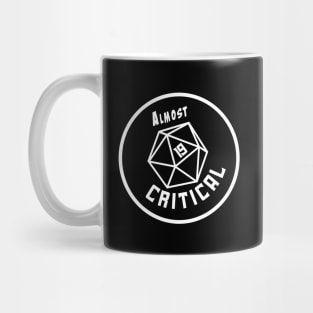 Almost Critical - B/W Round Logo on Black Mug